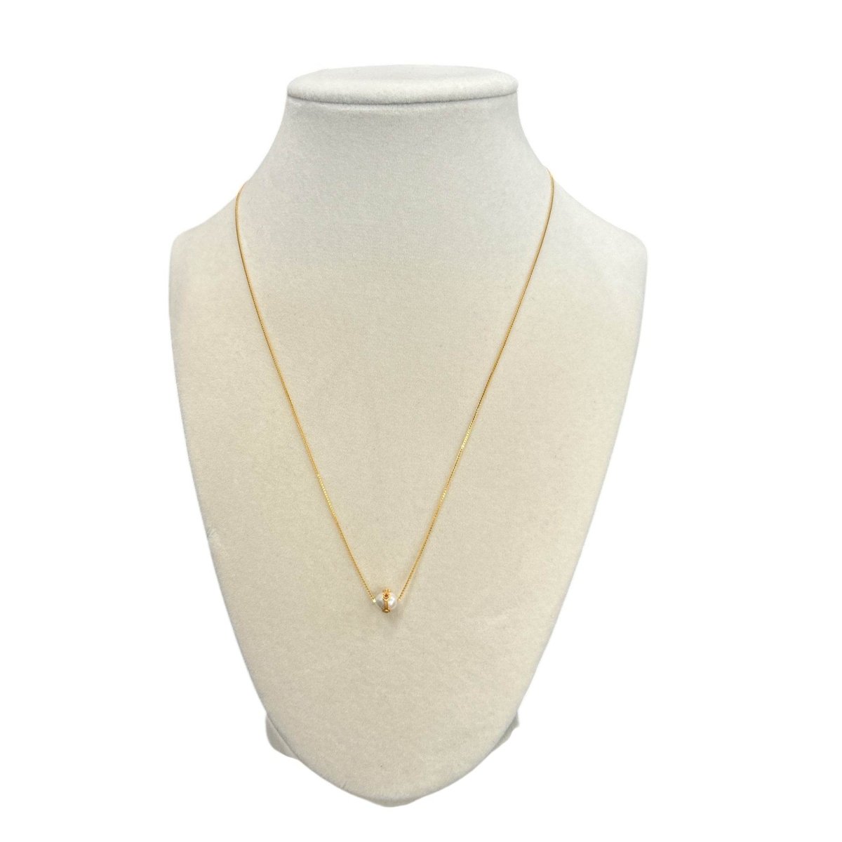 Necklace Gold Chain with decorated Pearl pendant - AQUALTA