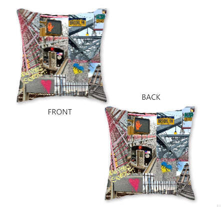 New York decorative Pillow cover 16 x 16 - AQUALTA