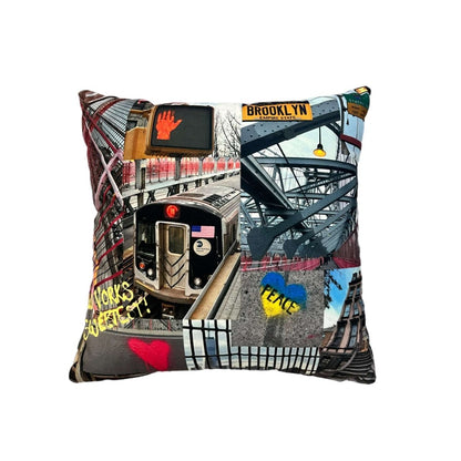 New York decorative Pillow cover 16 x 16 - AQUALTA