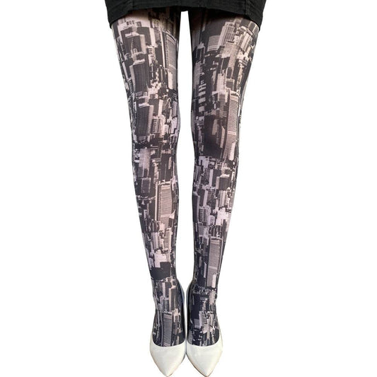 New York Tights Black and White - AQUALTA