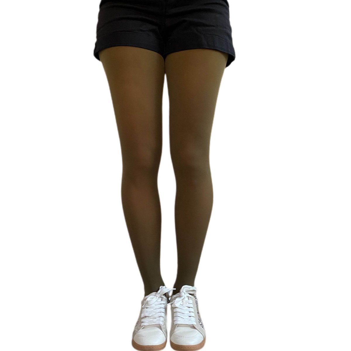 Olive Green Opaque Tights - AQUALTA