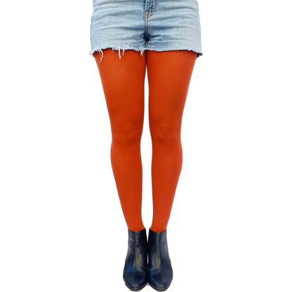 Orange Rust Opaque Tights - AQUALTA