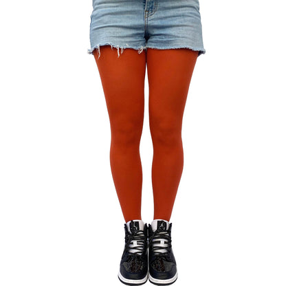 Orange Rust Opaque Tights - AQUALTA