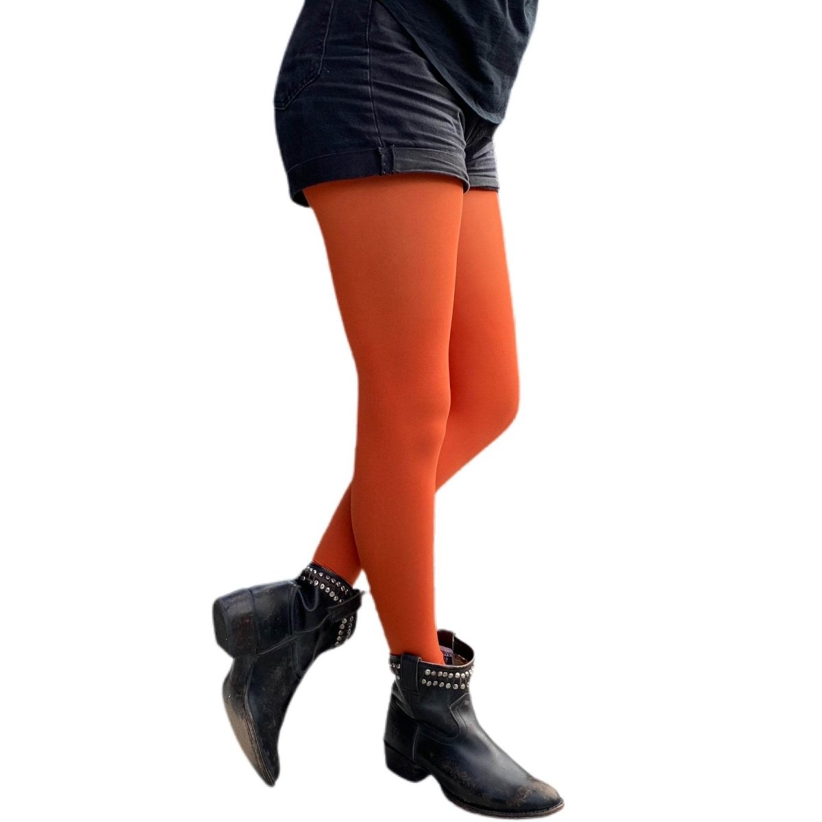 Orange Rust Opaque Tights - AQUALTA