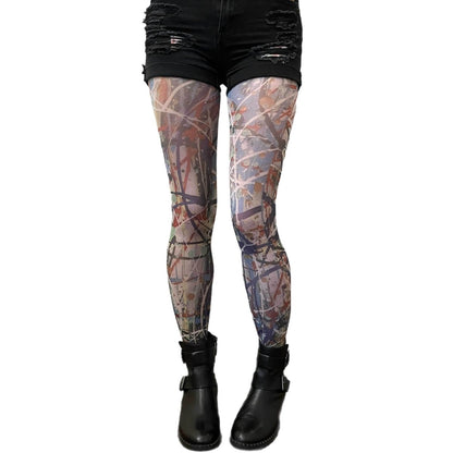 Paint Patterned Tights By Sinclair The Vandal - AQUALTA