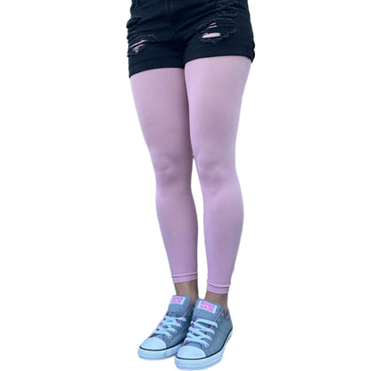 Pastel Pink Footless Tights for Women Malka Chic Sold At Aqualta