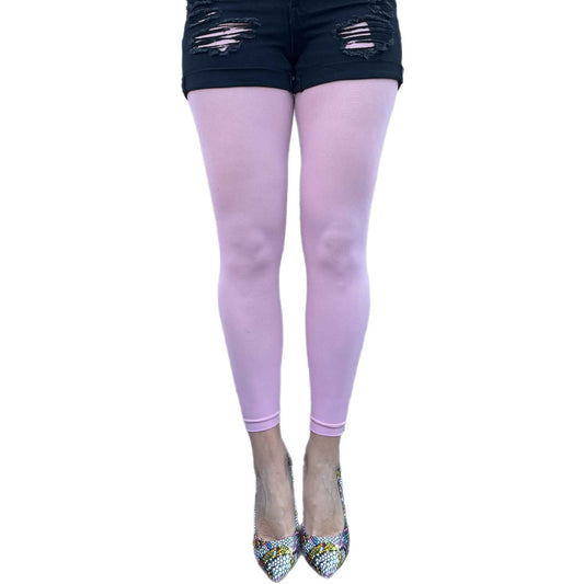 Pastel Pink Footless Tights for Women Malka Chic Sold At Aqualta