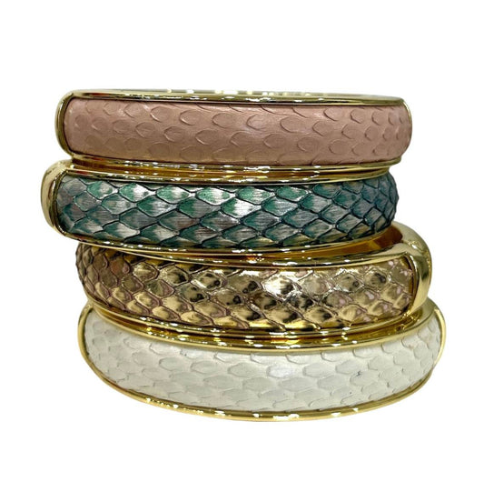 Python Leather Bangle - AQUALTA
