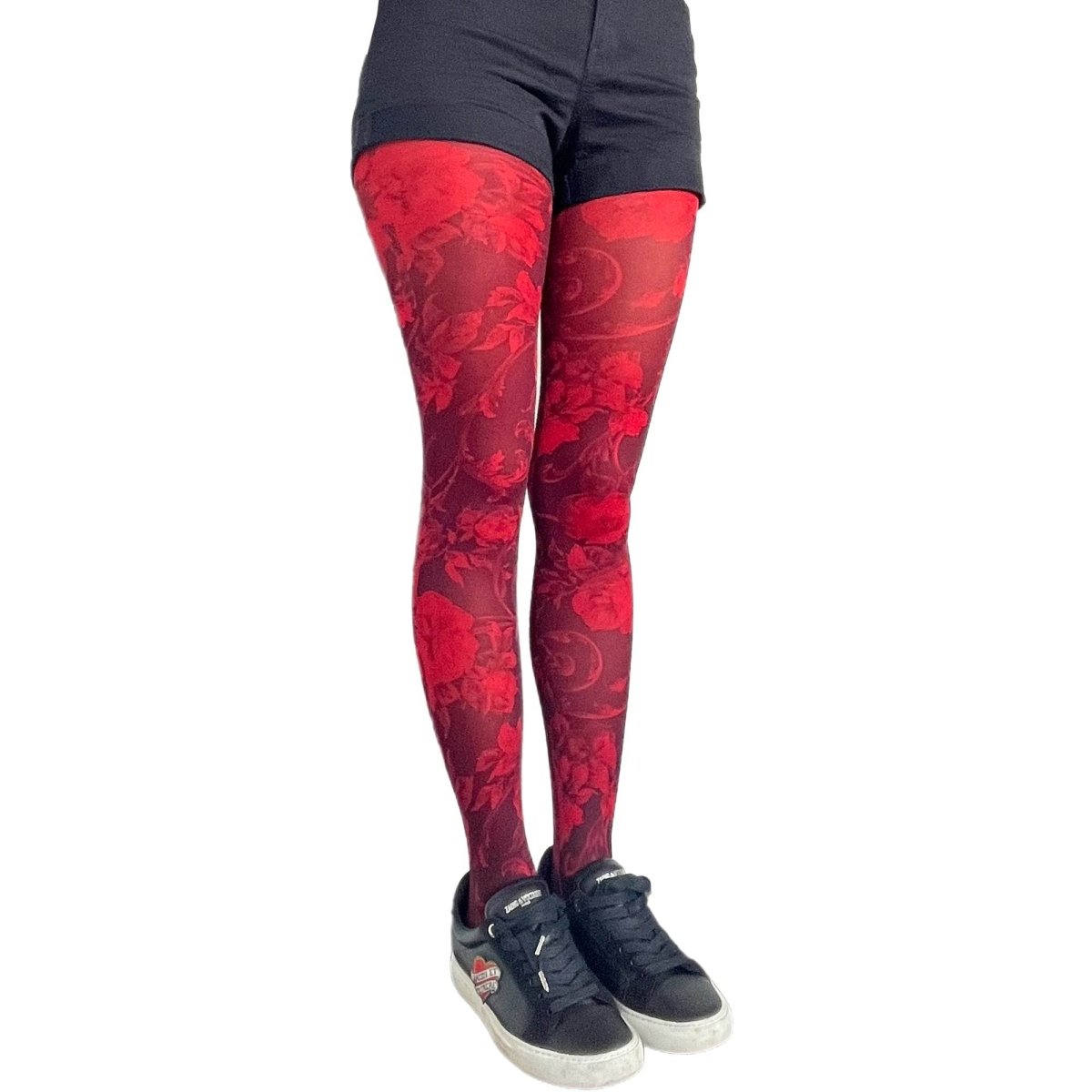 Red Floral Tights - AQUALTA