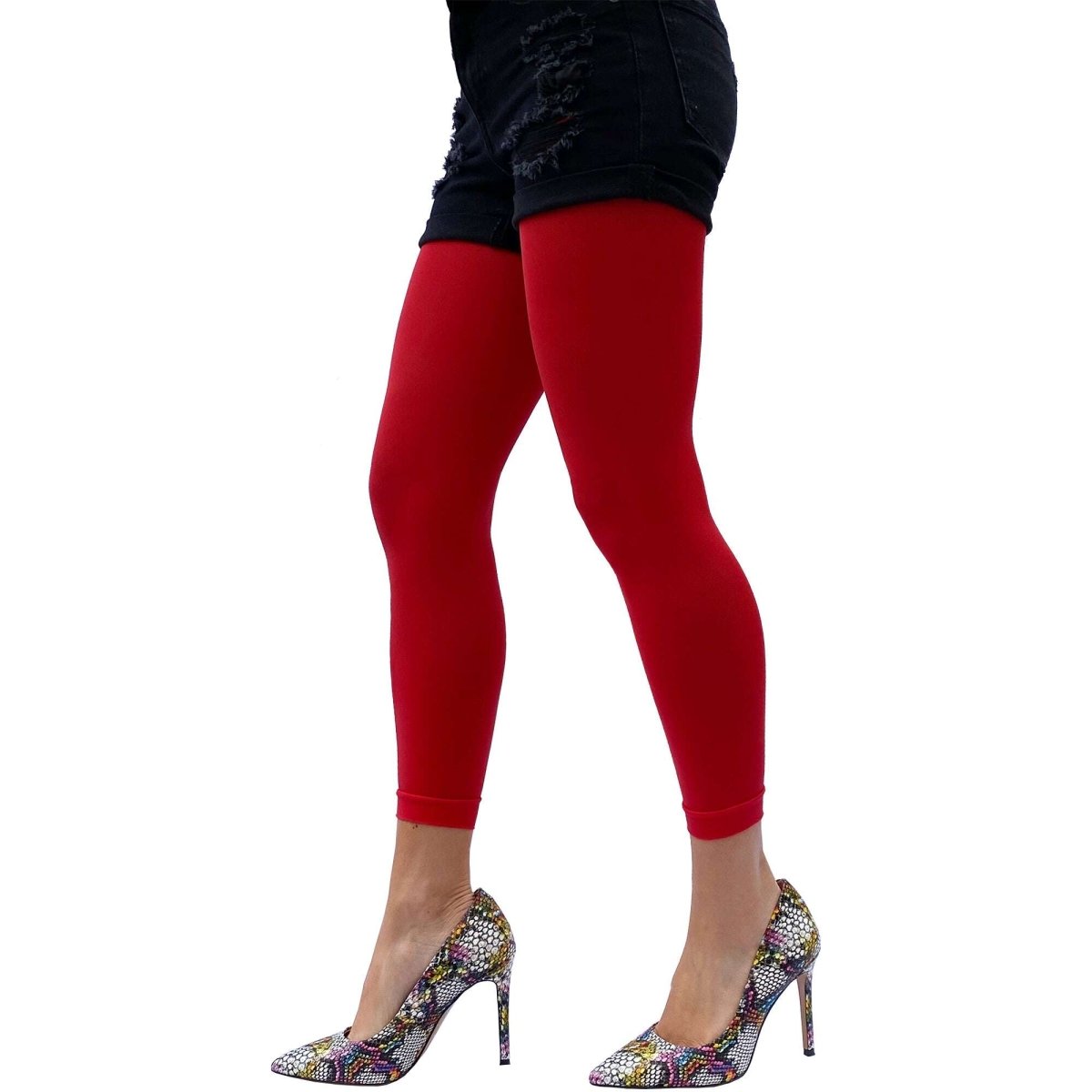 Red Footless Tights for Women - AQUALTA