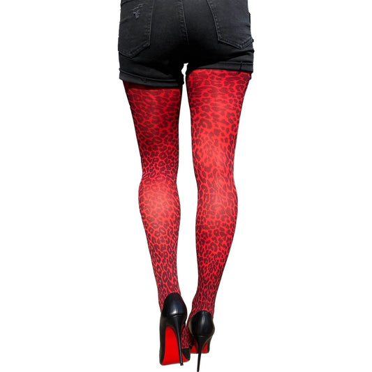 Red Leopard Tights - AQUALTA