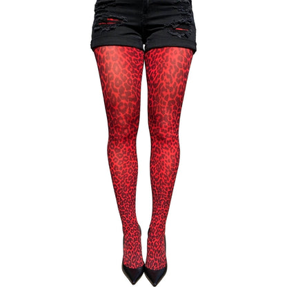 Red Leopard Tights - AQUALTA
