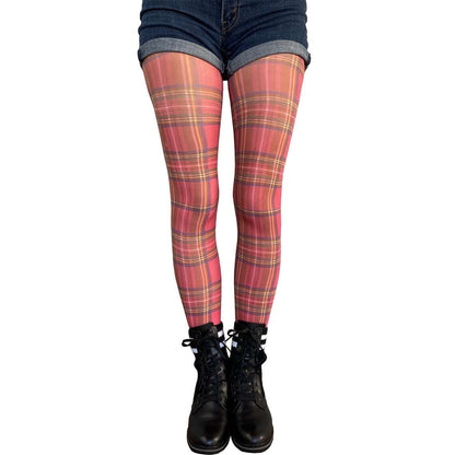Red Plaid Tights - AQUALTA