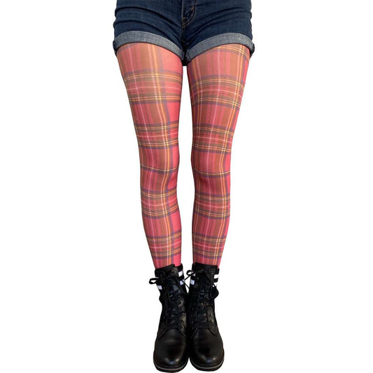 Red Plaid Tights - AQUALTA