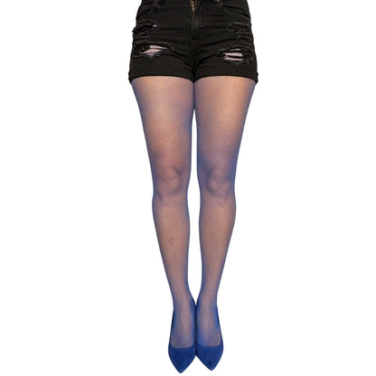 Royal Blue Fishnet Tights for Women by Malka Chic, available at Aqualta.
