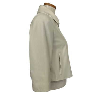Leather Short Cropped Pearl For Women Made in Italy At Aqualta 3