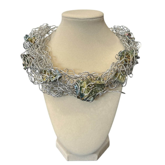 Short Necklace Woven Wire - AQUALTA