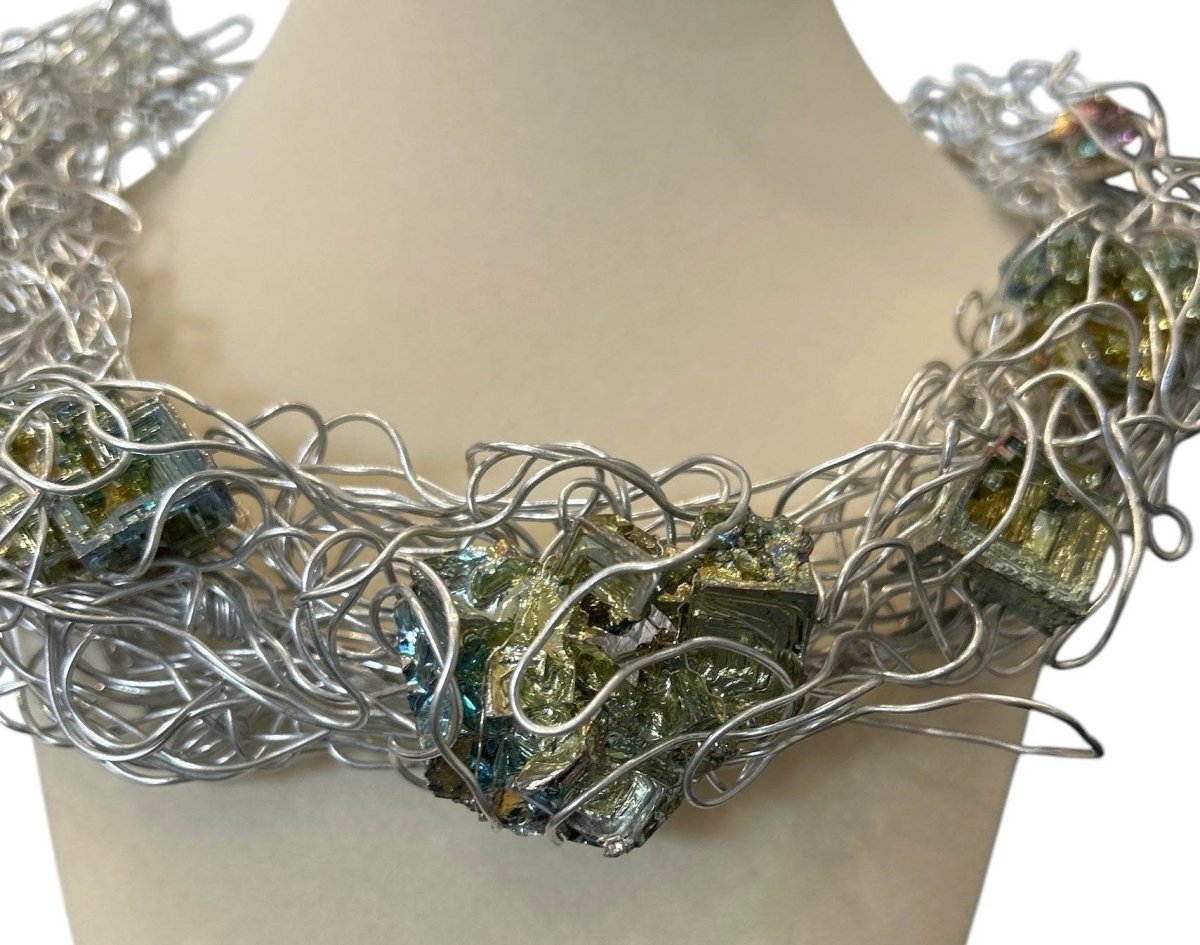 Short Necklace Woven Wire - AQUALTA