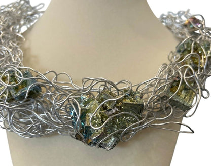 Short Necklace Woven Wire - AQUALTA