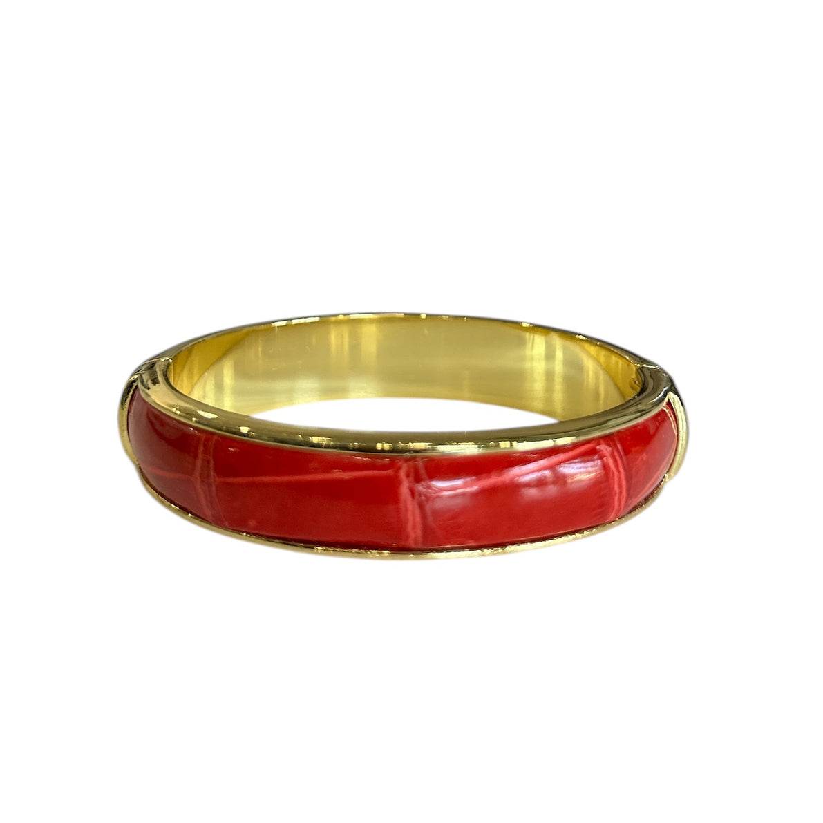 Crocodile & Brass Bangle - AQUALTA