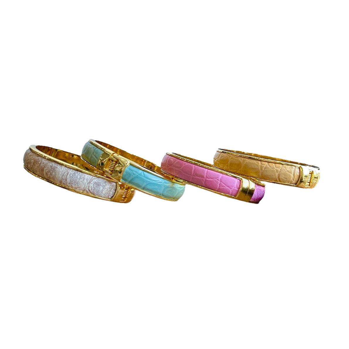 Crocodile & Brass Bangle - AQUALTA