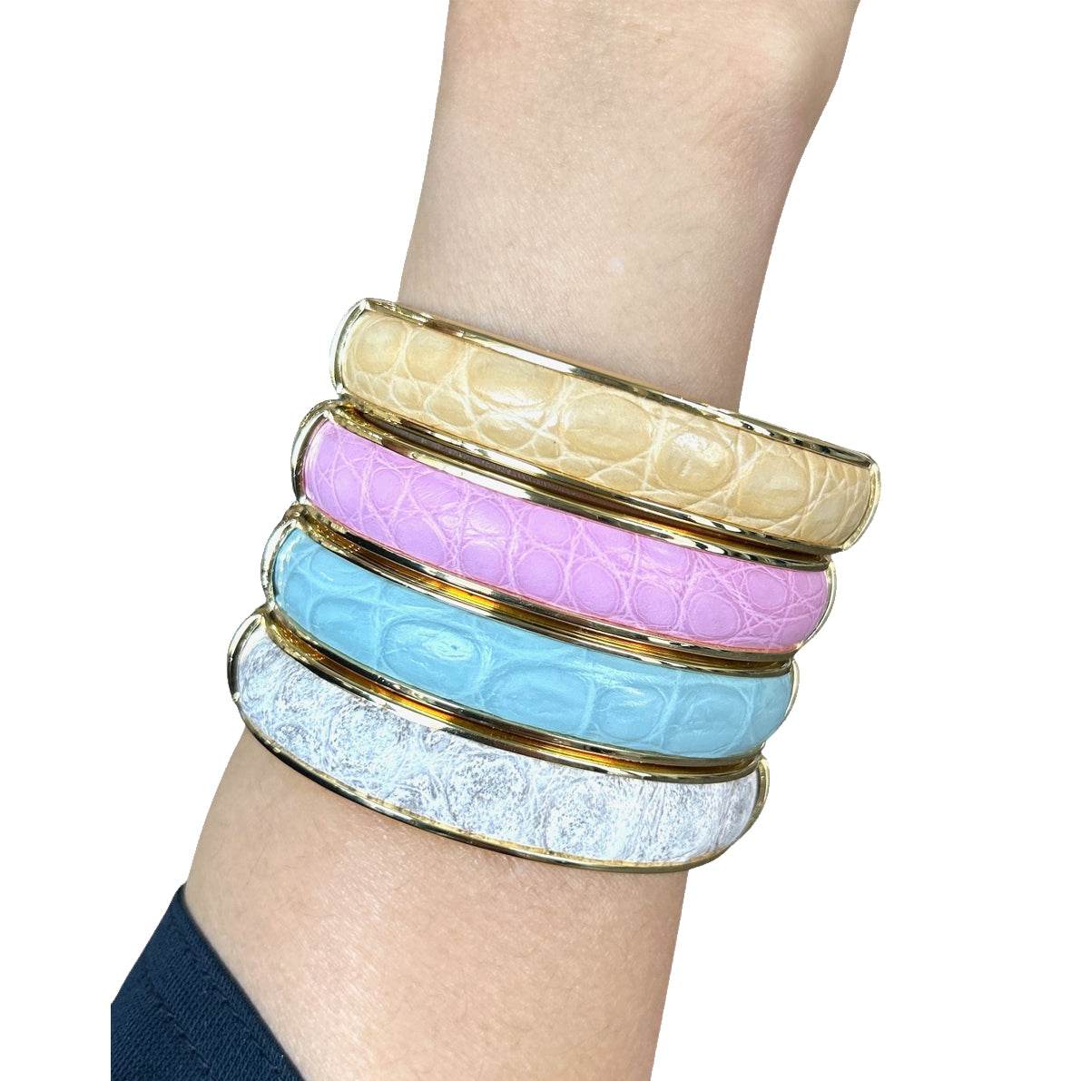 Crocodile & Brass Bangle - AQUALTA