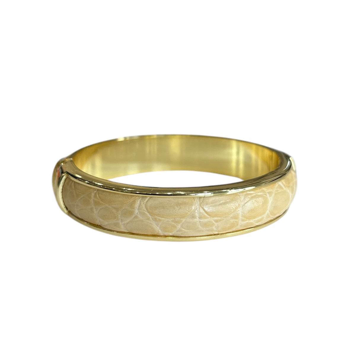 Crocodile & Brass Bangle - AQUALTA