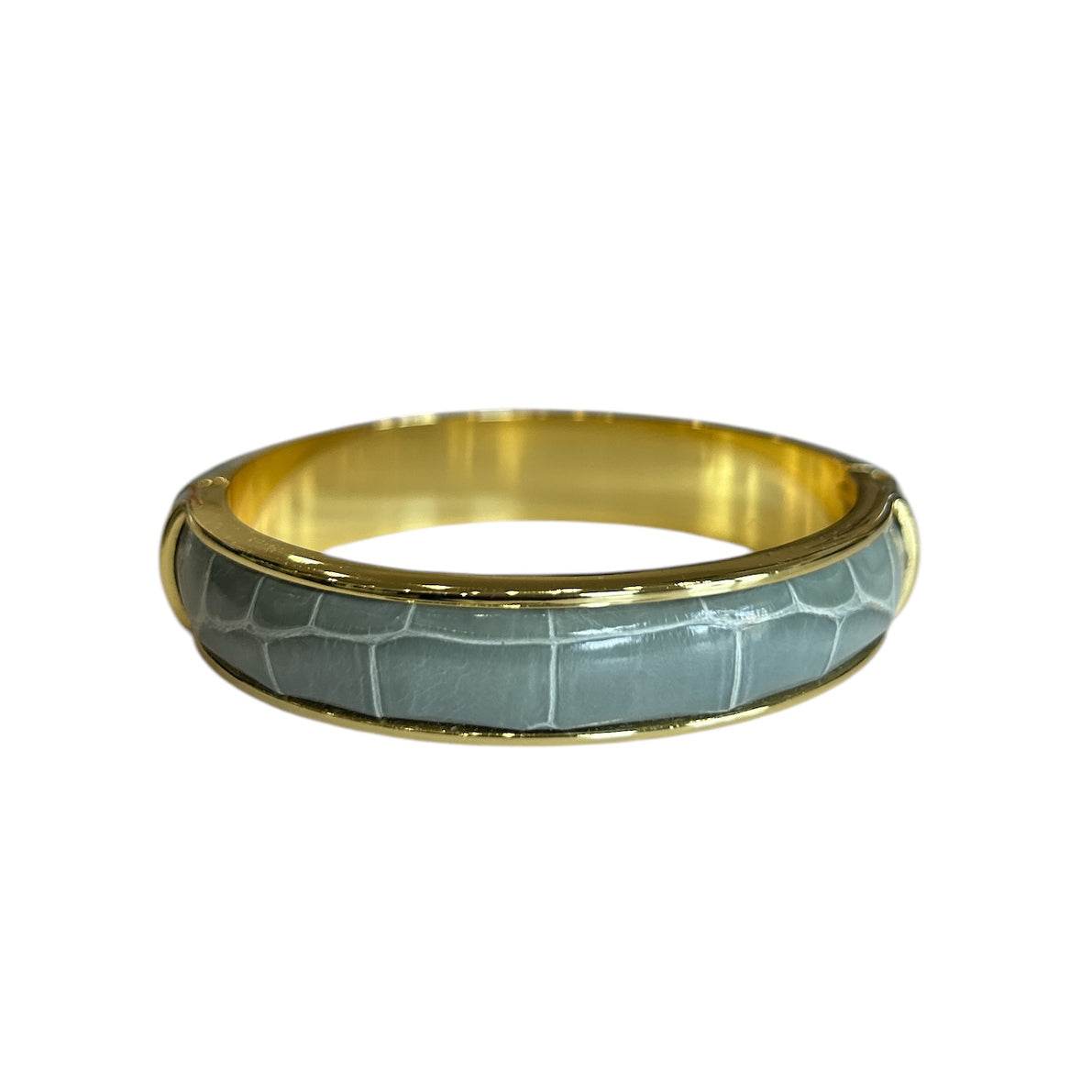Crocodile & Brass Bangle - AQUALTA