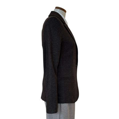 Single breast Warm Jersey Blazer Classic Brown - AQUALTA
