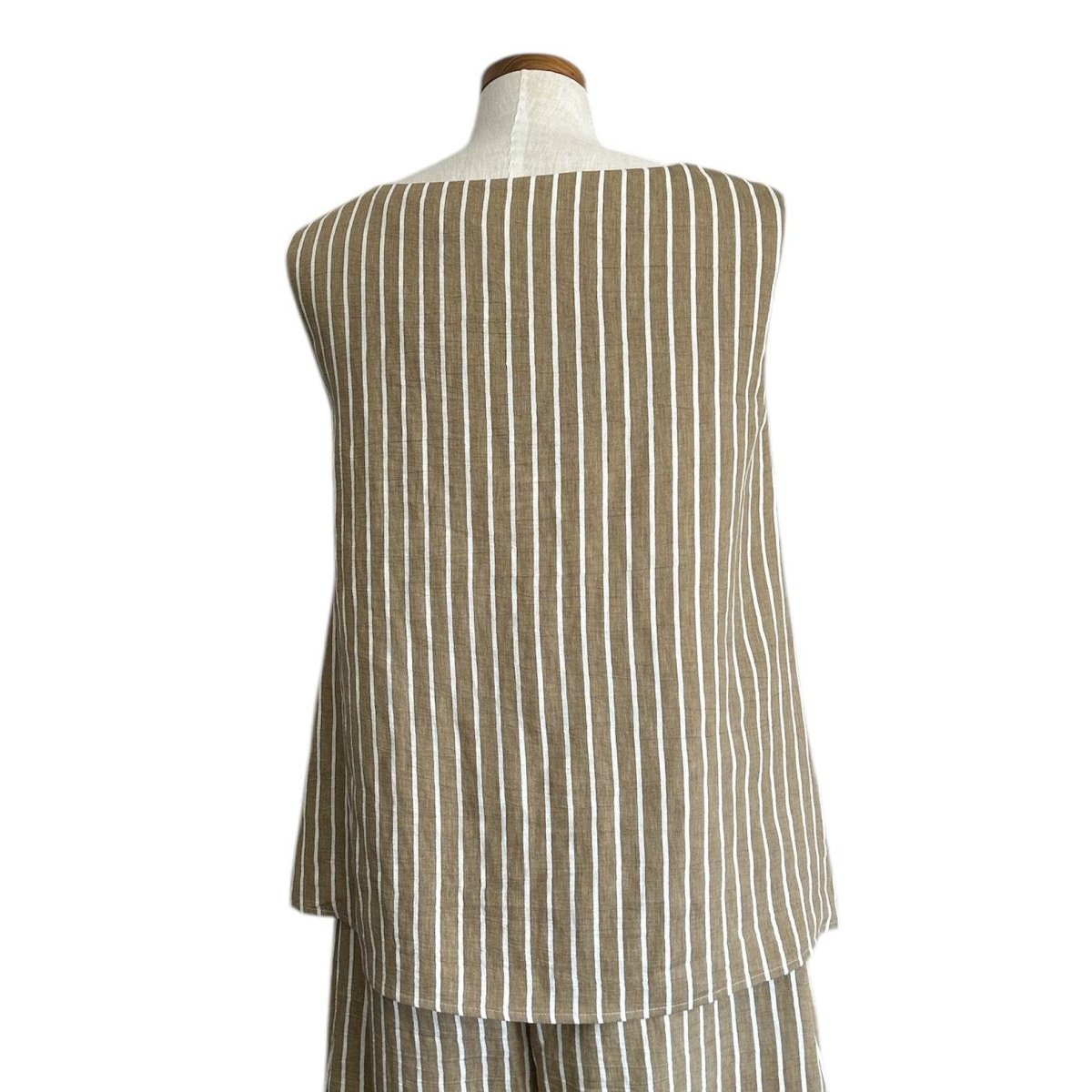 Sleeveless Top Round Neck Stripes - AQUALTA