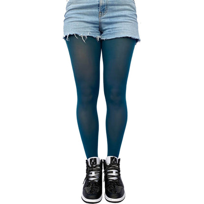 Teal Opaque Tights - AQUALTA