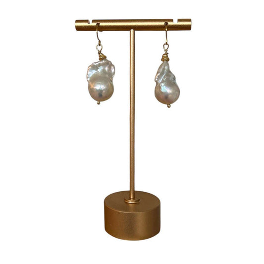 White Baroque Pearls Earrings - AQUALTA