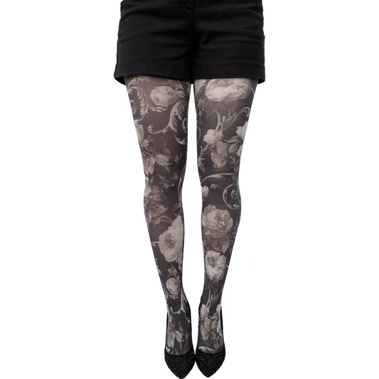 White Floral Tights - AQUALTA