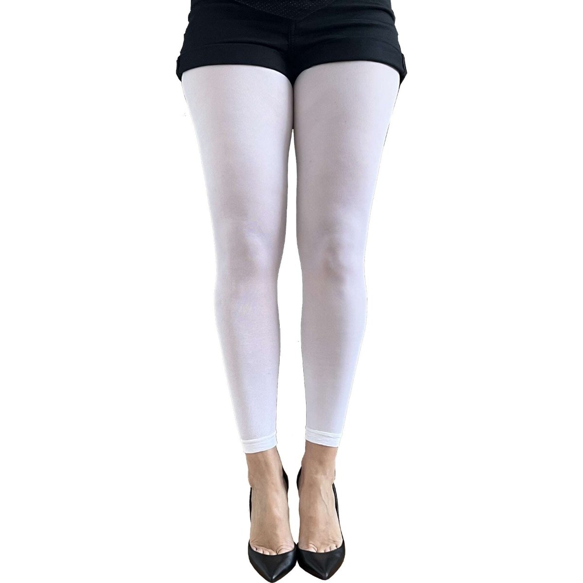 White Footless Tights For Women - AQUALTA