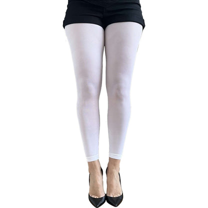 White Footless Tights For Women - AQUALTA