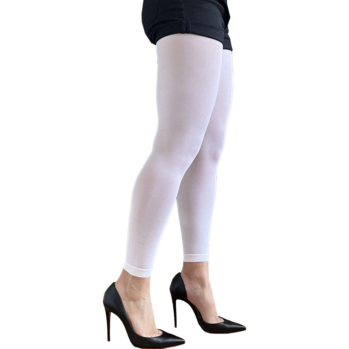 White Footless Tights For Women - AQUALTA