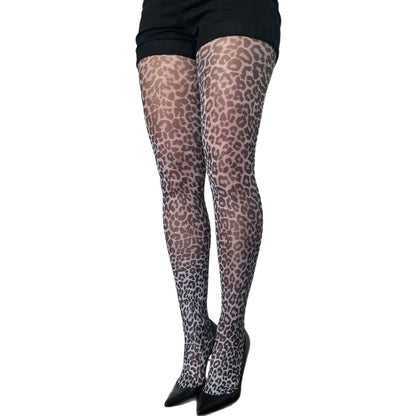 White Leopard Tights for Women - AQUALTA