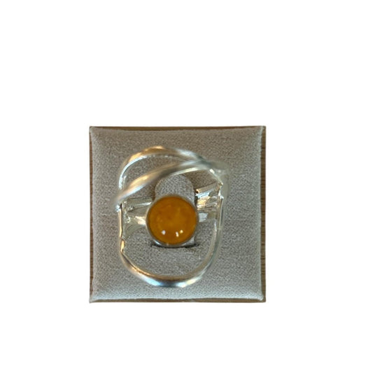 Yellow Sunstone swirl shape Ring Peggy Goodman - AQUALTA
